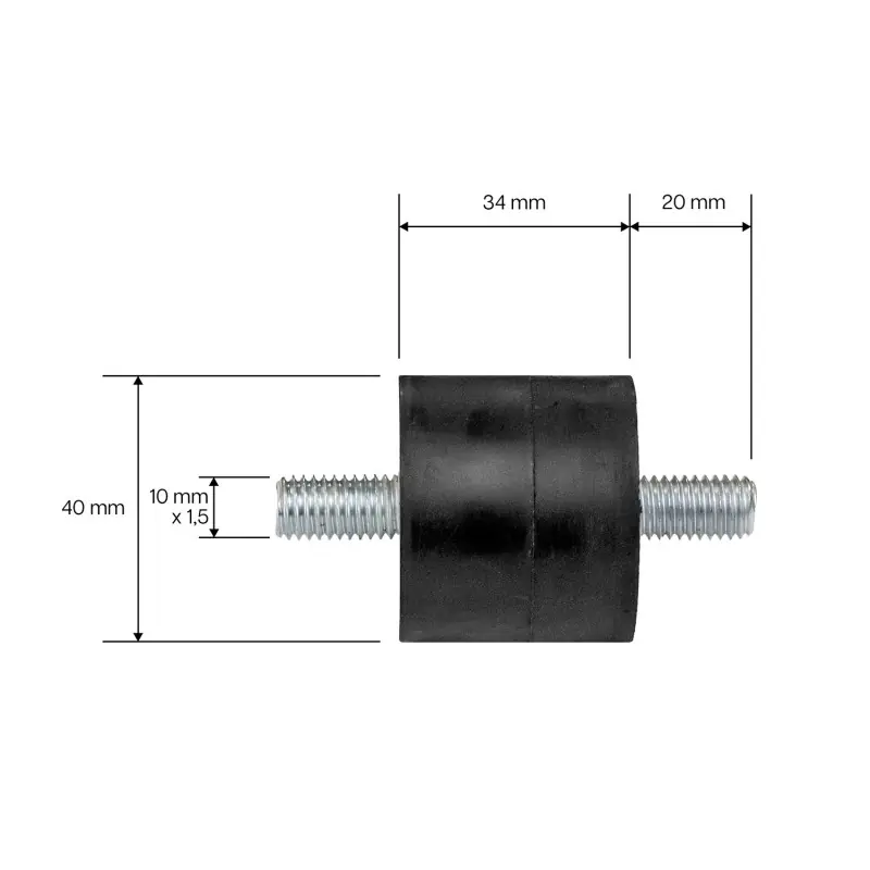 Popularny ARIETE SILENT BLOCK (SILENTBLOK, SIMERBLOK) 40X34X20 M10
