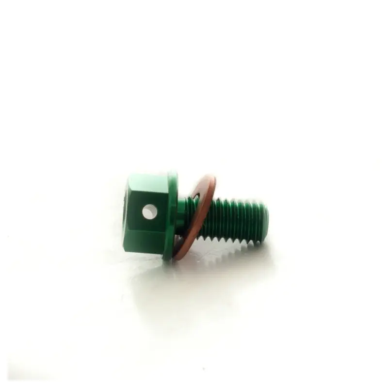 Kup online ACCEL KOREK SPUSTOWY OLEJU KAWASAKI KXF ‘19-20 ( Z MAGNESEM ) KOLOR ZIELONY (M8X1,25) (MDP-09GR)