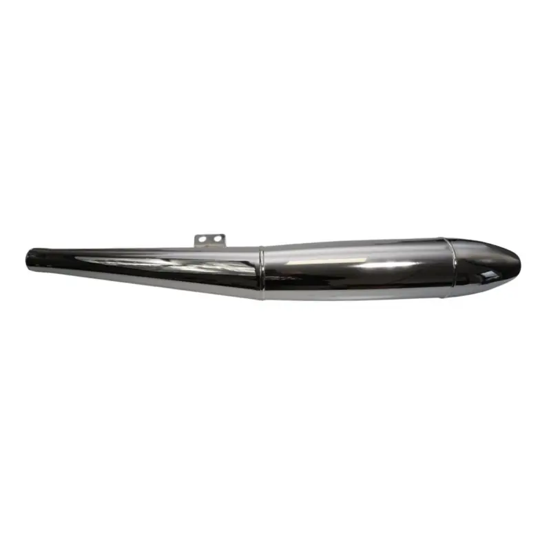 EMGO KOŃCÓWKA WYDECHU (TŁUMIK) CHROMOWANA LEWA (NA WZÓR ORYGINAŁU) BMW R 50 / 5, R75 / 5, R 60 / 5 ‘69- ‘72 (DŁUGOŚĆ 81,5CM) Hit cenowy