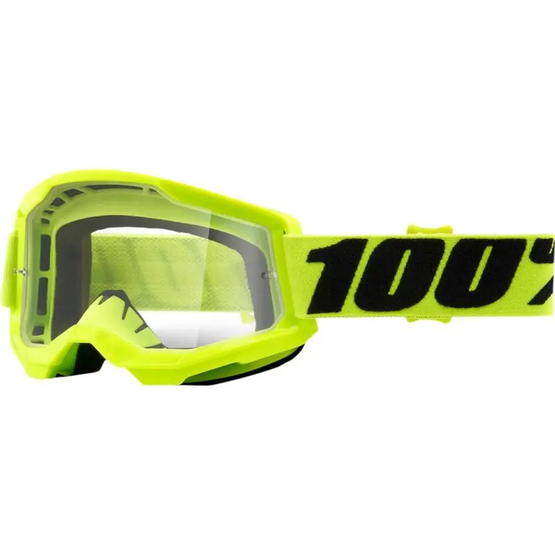 100% Gogle Strata 2 żółty fluo szyba przeźroczysta Ostatnia szansa