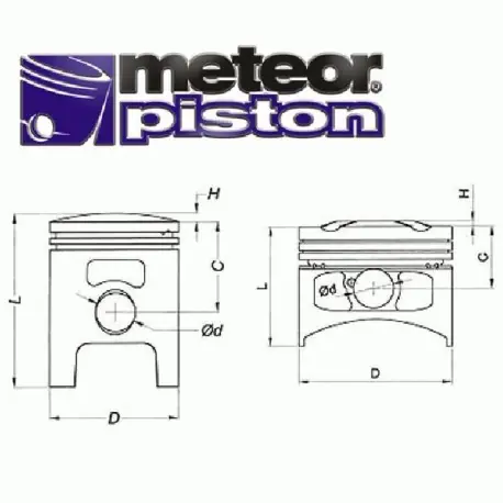 Dostępne od ręki Tłok Ktm Sx 65 2009 45,00 Sel.C Meteor