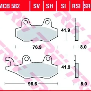 TRW Klocki hamulcowe przód YZ 125/250 ‘90-97 RM125/250 ‘89-95 KH135 FA135 Dostępne od ręki