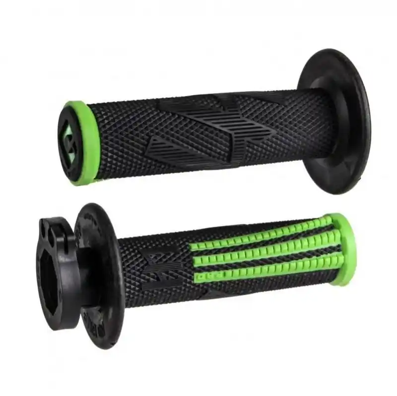 Wyprzedaż Manetki ODI EMIG PRO V2 Lock-On Grip 2T i 4T czarno zielone CROSS ENDURO