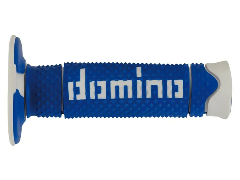 Oferta limitowana Manetki Domino A260 niebiesko białe CROSS ENDURO