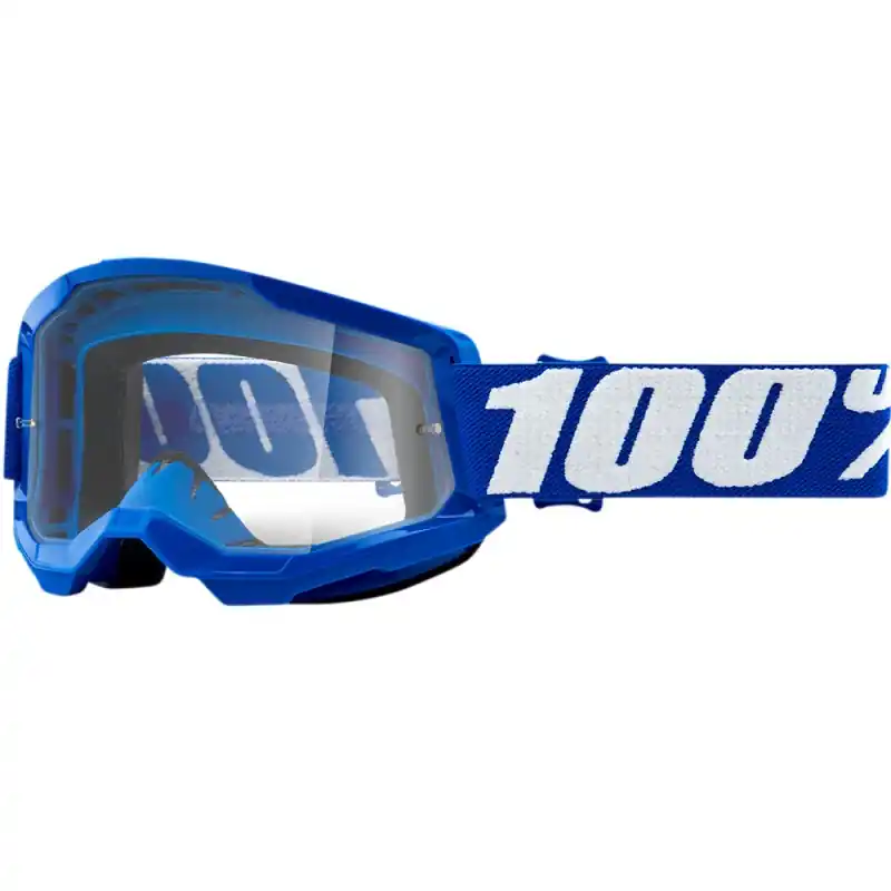Cena promocyjna 100% Gogle Strata 2 niebieskie szyba przeźroczysta
