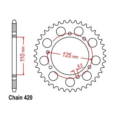 Dostępne od ręki Zębatka Napędzana Jtr799.50 Rmx50