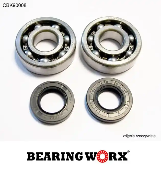 Wybór klientów Bearing Worx Zestaw łożysk wału korbowego z uszczelniaczami Yamaha YZ 125 05-17 CBK90008 (24-1062)