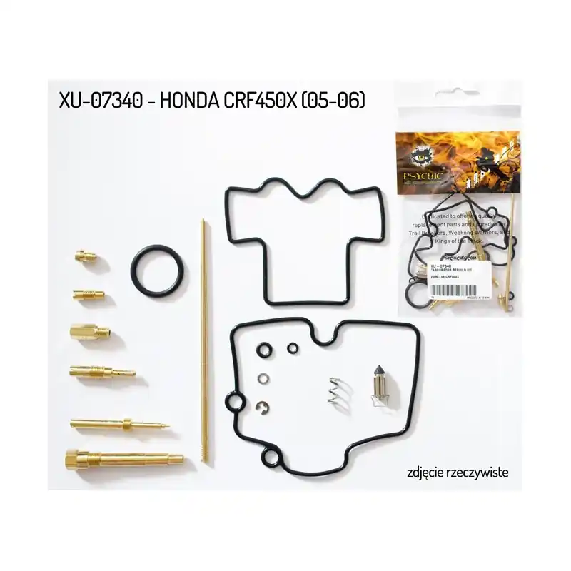 Tylko do końca tygodnia PSYCHIC ZESTAW NAPRAWCZY GAŹNIKA HONDA CRF 450X ‘05- ‘06 (26-1470) (NA 1 GAŹNIK)
