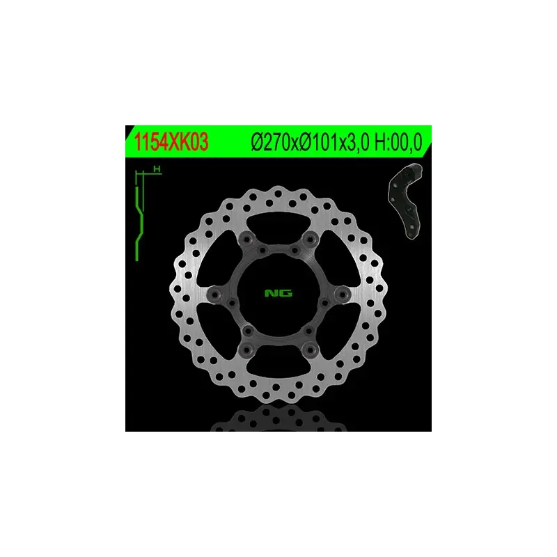 Okazja NG TARCZA HAMULCOWA PRZÓD Z ADAPTEREM OVERSIZE (270X101X3) HONDA CRF 250/450R ‘04-14 ‘, CRF 450X ‘04- ‘16