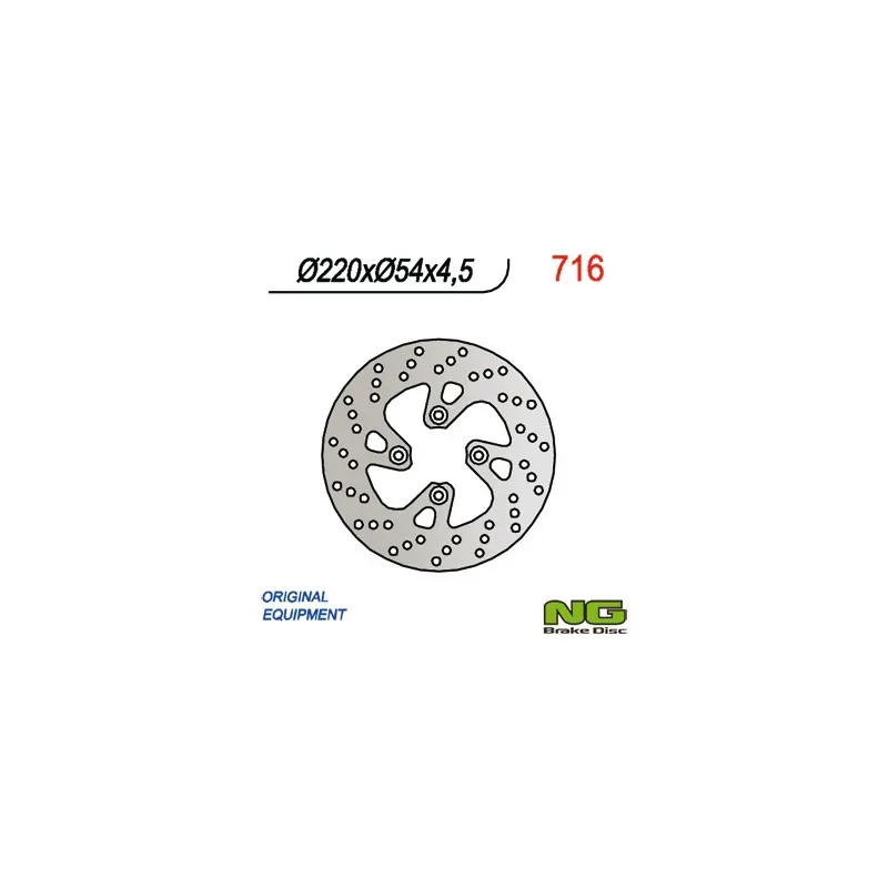 Bezpieczna płatność NG TARCZA HAMULCOWA PRZÓD YAMAHA MAJESTY 125 98-09, MBK 125/150/180 (220X54X4,5) (4X8,5MM)