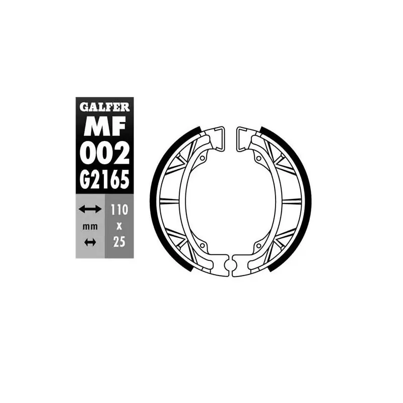 Łatwy zwrot GALFER SZCZĘKI HAMULCOWE TYŁ/PRZÓD HONDA BALI 50/100 ‘95-, CG 125 ‘80- ‘03, MONKEY 50 ‘88-, MTX 125 ‘86- ‘90, PEUGEOT ZENITH