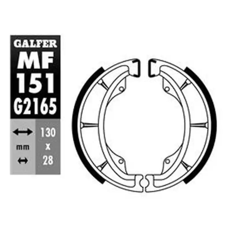 Tani GALFER SZCZĘKI HAMULCOWE TYŁ SH602 KAWASAKI ELIMINATOR 125 ‘88-, KX 250 ‘85- ‘86, KX 500 ‘83, SUZUKI DR 125 ‘86- ‘00, DR 250