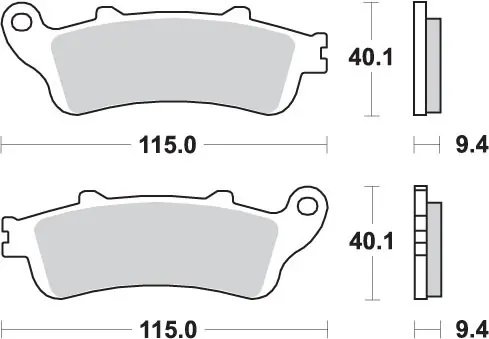Ostatnia szansa SBS PROMOCJA KLOCKI HAMULCOWE KH281 STREET PERFORMANCE (EXCEL) SINTER KOLOR ZŁOTY PASUJE DO HONDA ST1100 ‘96, ST1300 TYŁ