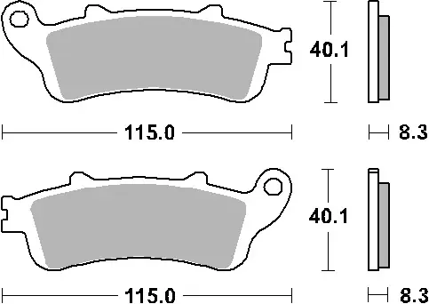 SBS KLOCKI HAMULCOWE KH261 / KH281 STREET STANDART CERAMIC KOLOR CZARNY PASUJE DO HONDA CBR1000RR, GL1800, VFR800 PRZÓD Najlepsza cena