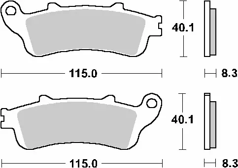 Okazja SBS KLOCKI HAMULCOWE KH261 / KH281 STREET STANDART CERAMIC KOLOR CZARNY PASUJE DO HONDA CBR1000RR, XL1000VAR, VFR800 TYŁ