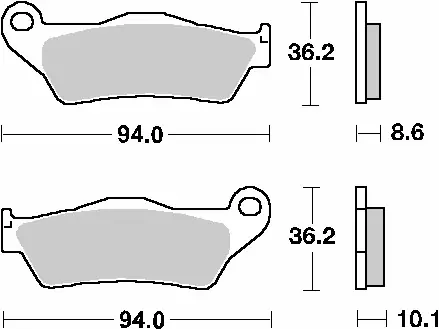 Okazja SBS KLOCKI HAMULCOWE KH363 STREET STANDART CERAMIC KOLOR CZARNY PASUJE DO BMW R850/1100/1150/1200, K1200/1300 TYŁ