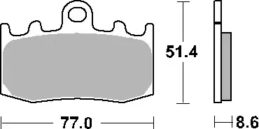 Ostatnie sztuki SBS KLOCKI HAMULCOWE KH335 STREET STANDART CERAMIC KOLOR CZARNY PASUJE DO BMW R850/1100/1150/1200, K1200/1300 PRZÓD
