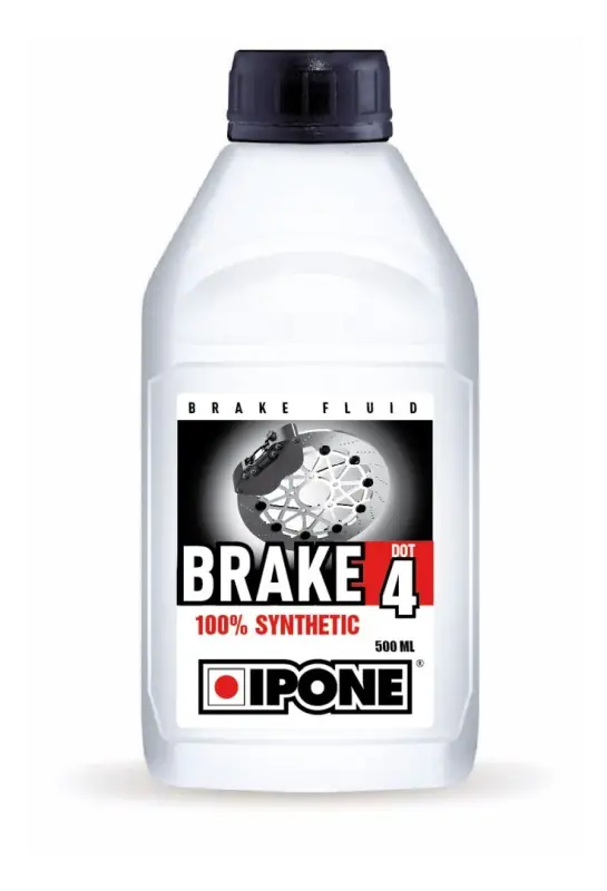 IPONE PŁYN HAMULCOWY BRAKE FLUID DOT 4 500ML 100% SYNTETYK (ZGODNY RÓWNIEŻ Z DOT 3) (12) Super okazja