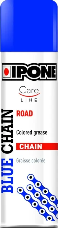 Wysoka jakość IPONE SPRAY CHAIN 250ML BLUE SMAR DO ŁAŃCUCHÓW KOLOR NIEBIESKI (CARELINE) (AKC) (12)