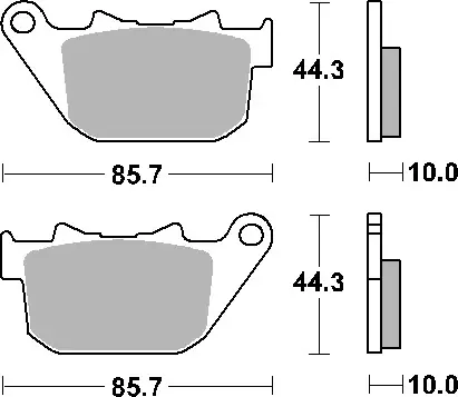 SBS PROMOCJA KLOCKI HAMULCOWE KH387 STREET PERFORMANCE (EXCEL) SINTER KOLOR ZŁOTY PASUJE DO HARLEY DAVIDSON ROADSTER/SPORTSTER 883/1200 TYŁ Tylko do końca tygodnia