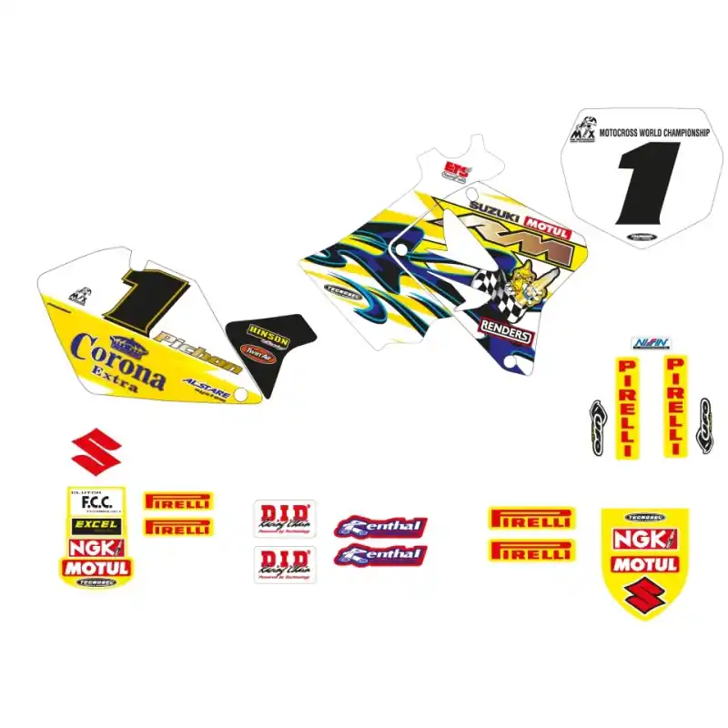 Najlepsza cena BLACKBIRD KOMPLET NAKLEJEK (OKLEIN) SUZUKI RM 125/250 ‘01- ‘24 REPLICA TEAM SUZUKI 2003